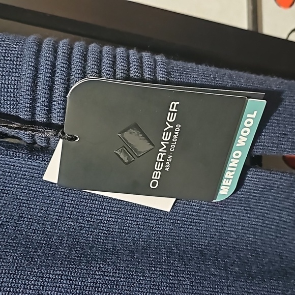 Obermeyer Vince Knit 1/2 Zip Sweater Size Small Admiral NWT - Picture 10 of 12